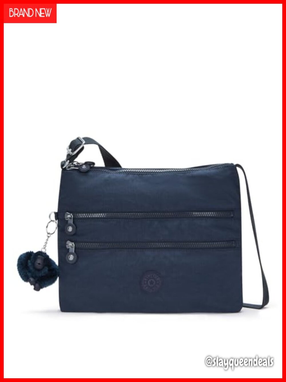 Kipling Alvar Crossbody Bag Lightweight Nylon Messenger Purse Travel